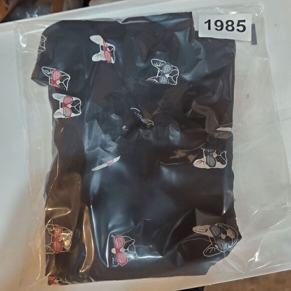 Torrid Top Womens Large Black Blouse French Bulldogs Sleeveless Button Front - Picture 10 of 10